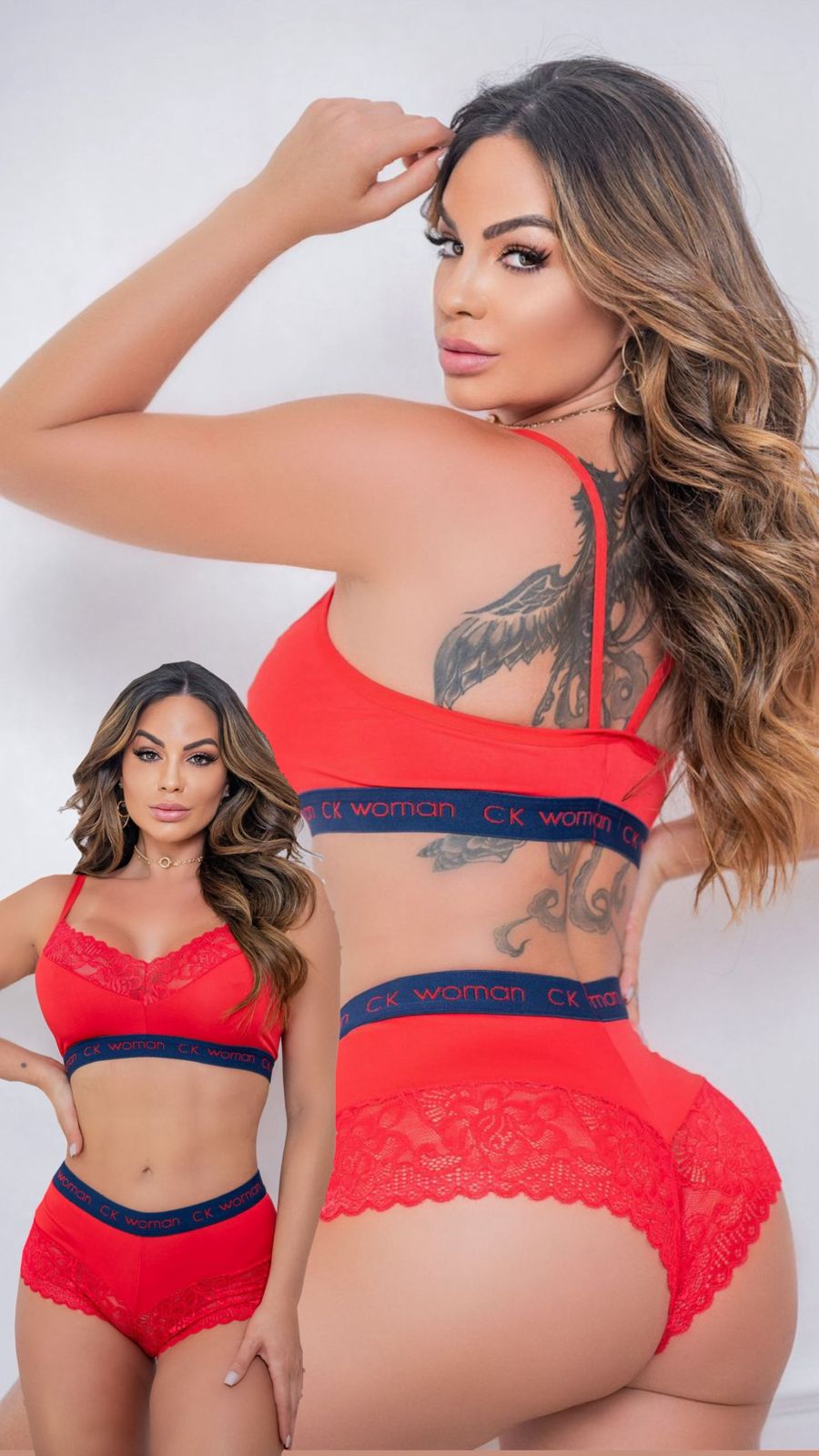 Conjunto Fio Dental CK Renda