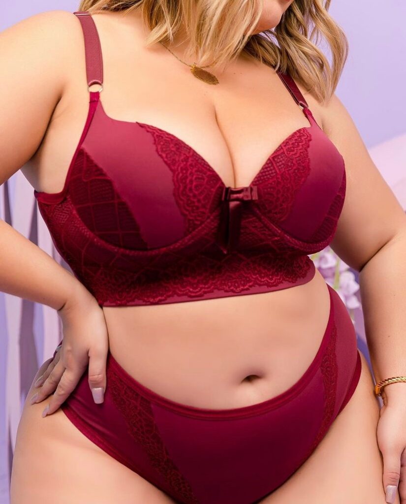 Conjunto Lingerie Fio dental Plus Size